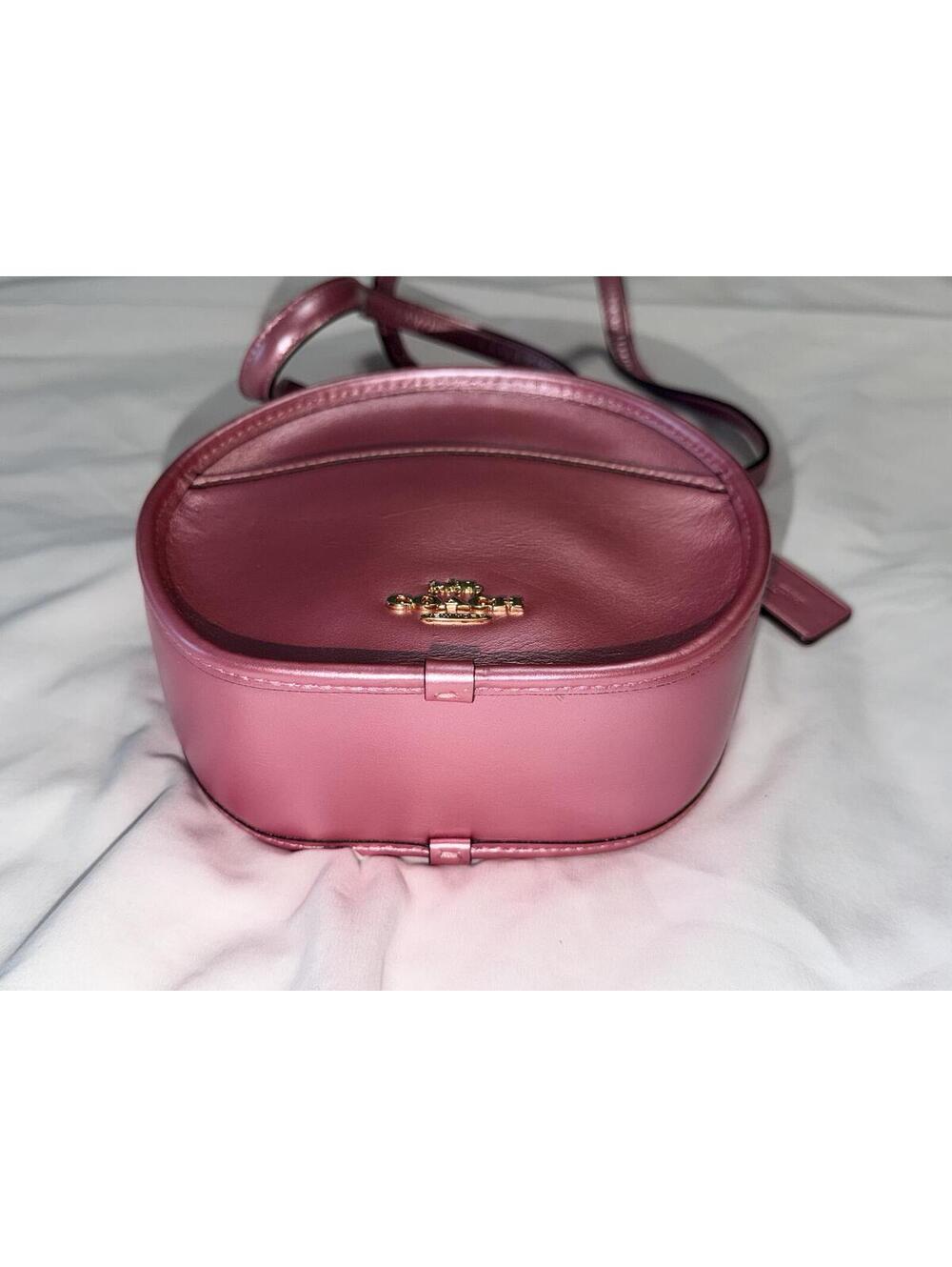 Coach Canteen Crossbody Bag Metallic Pink Blush Crossbody - Picture 6 of 8